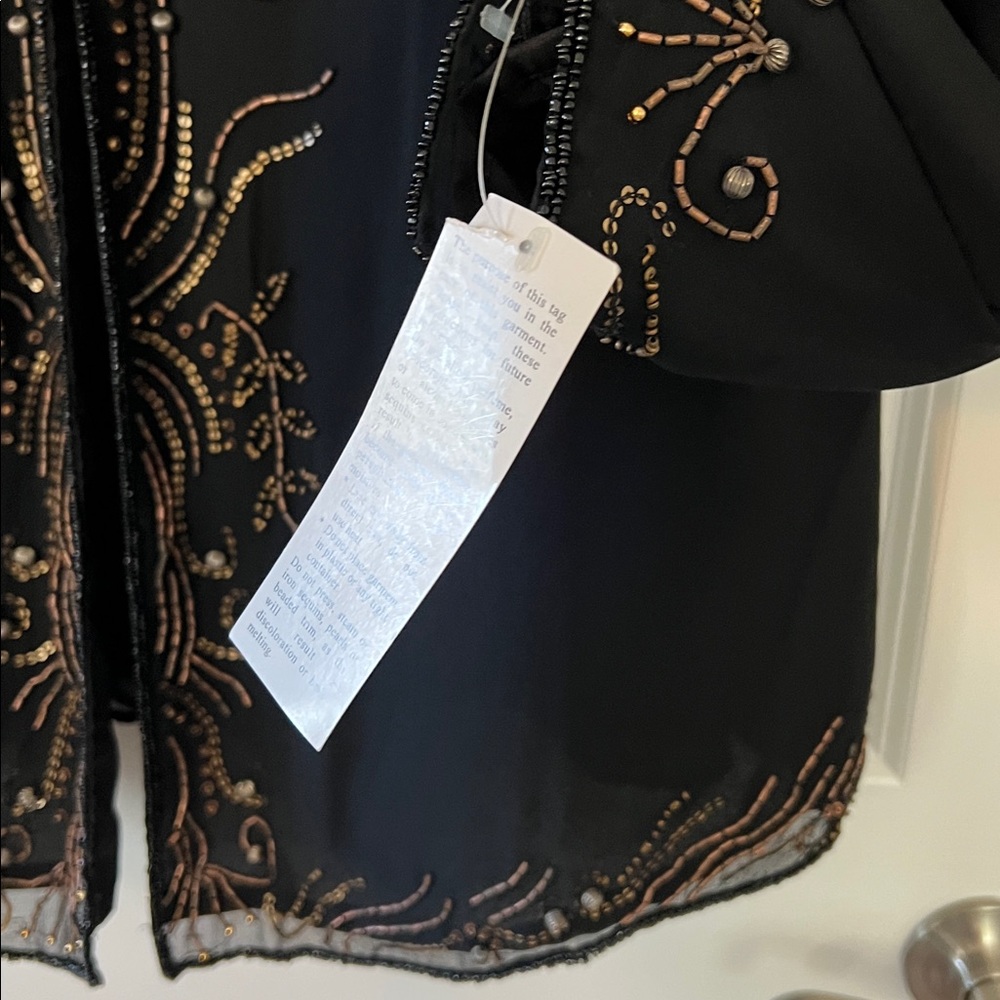 Draper’s & Damon’s Black Sheer Lined Jacket with Matching Camisole - Size 18W - Picture 5 of 9